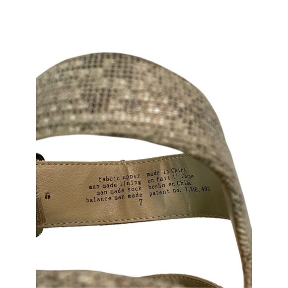 BC Footwear Natural Exotic Wedge Espadrille Sandals Womens 7 Beach Vacation Sexy - Picture 5 of 11